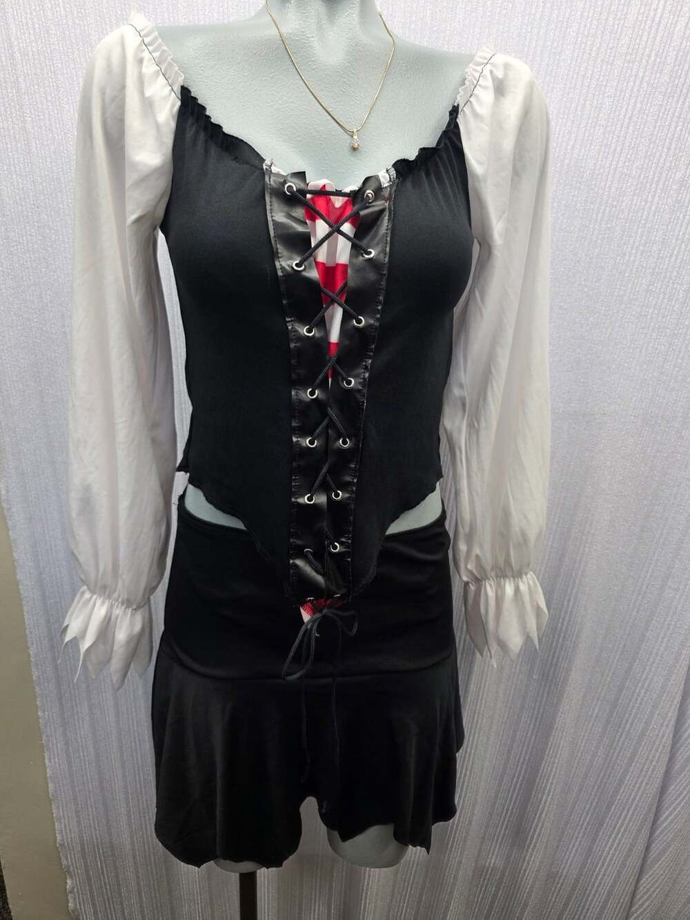 California Costume Collections Ruby Pirate Beauty Top Small Black Lace-Up Corset